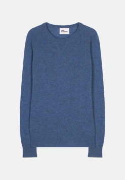 HELEN pull col rond bleu denim