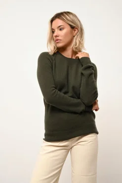 HELEN pull col rond kaki