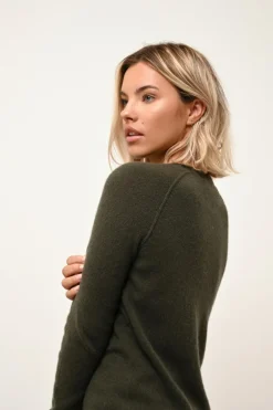 HELEN pull col rond kaki