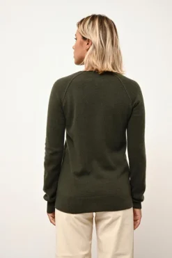 HELEN pull col rond kaki