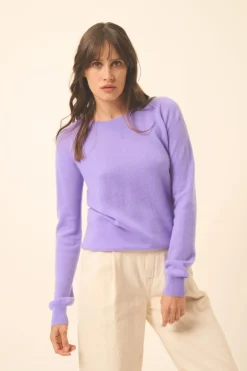 HELEN pull col rond lavande