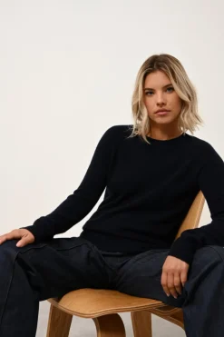 HELEN pull col rond navy