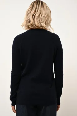 HELEN pull col rond navy