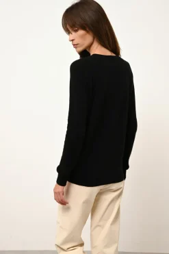 HELEN pull col rond noir