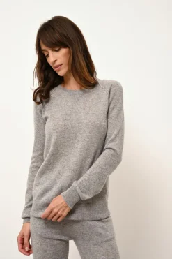 HELEN pull col rond nuage chiné