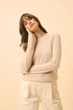 HELEN pull col rond nude