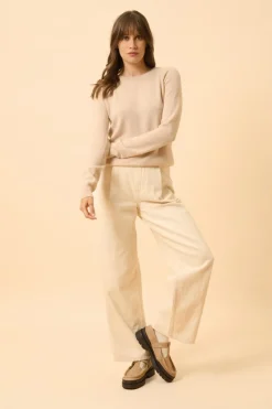 HELEN pull col rond nude