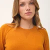 HELEN pull col rond ocre