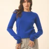 HELEN pull col rond outremer