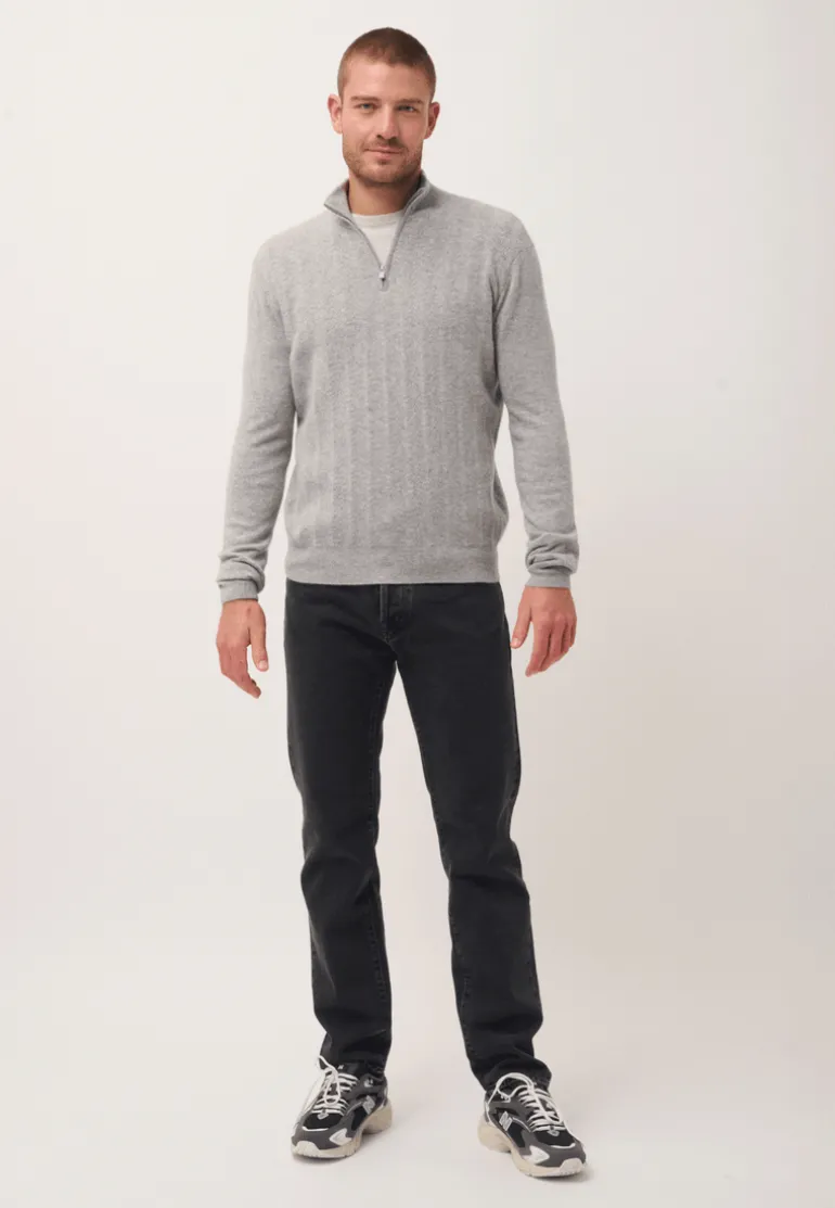 HILMIR pull col camionneur nuage chiné