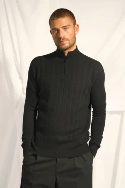 HILMIR pull col camionneur noir