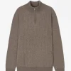 HILMIR pull col camionneur taupe chiné