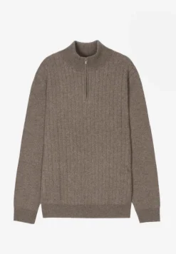HILMIR pull col camionneur taupe chiné