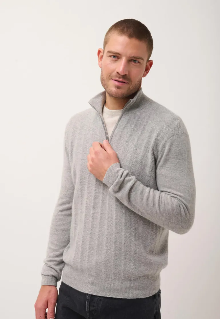 HILMIR pull col camionneur nuage chiné