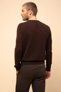 HOWARD pull col rond choco