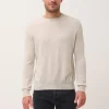 HOWARD pull col rond gris perle chiné