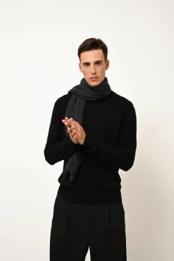 HOWARD pull col rond noir