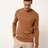 HOWARD pull col rond noisette