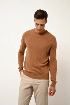 HOWARD pull col rond noisette