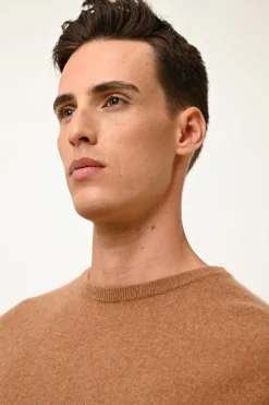 HOWARD pull col rond noisette