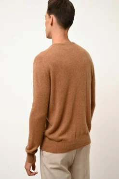 HOWARD pull col rond noisette