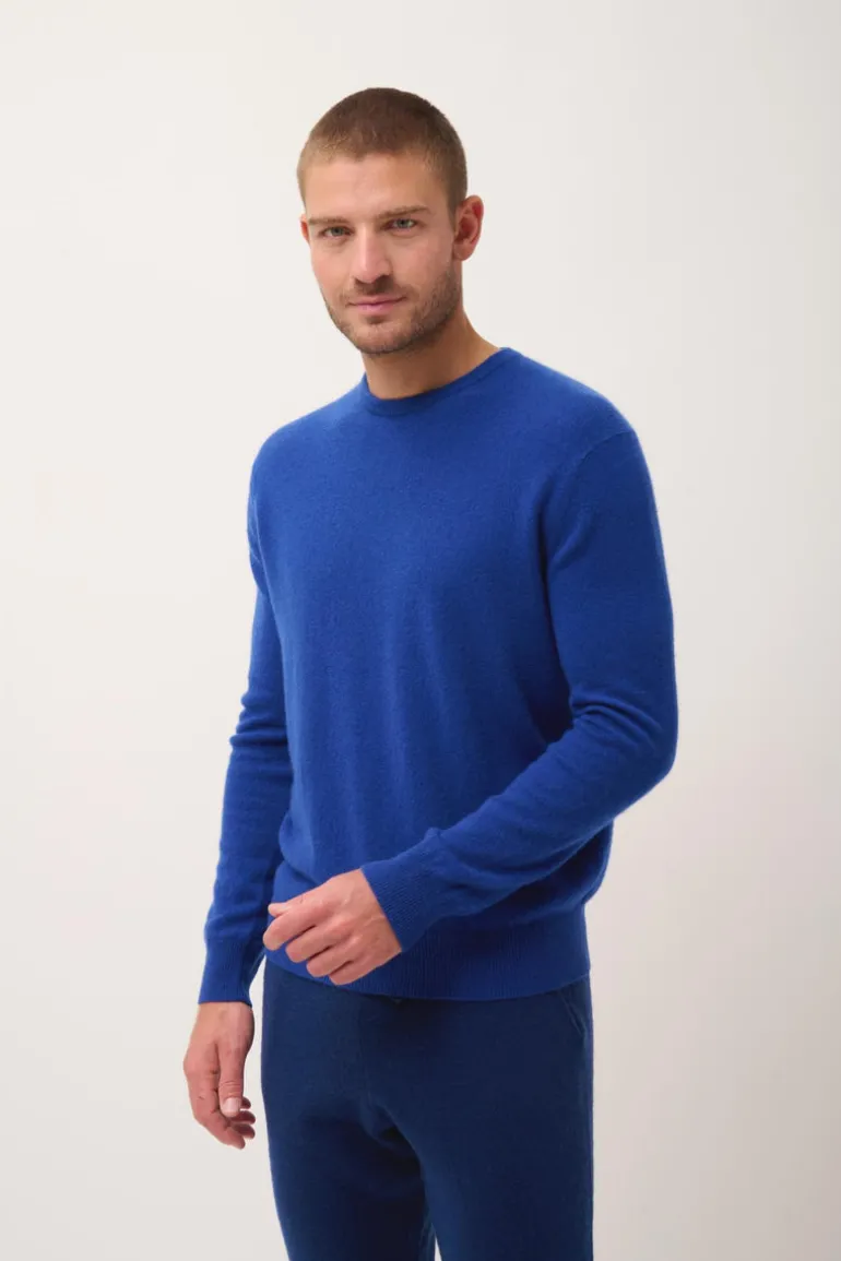 HOWARD pull col rond outremer