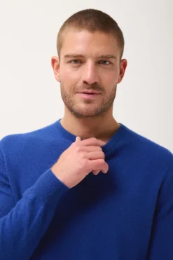 HOWARD pull col rond outremer