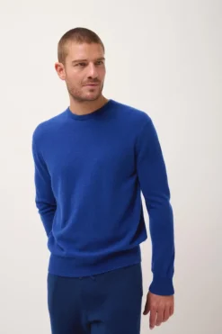 HOWARD pull col rond outremer