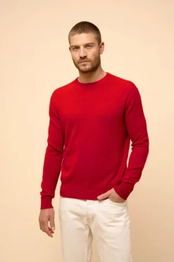HOWARD pull col rond rouge