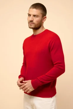 HOWARD pull col rond rouge