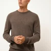 HOWARD pull col rond taupe chiné