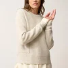 INAYA pull col rond gris perle chiné