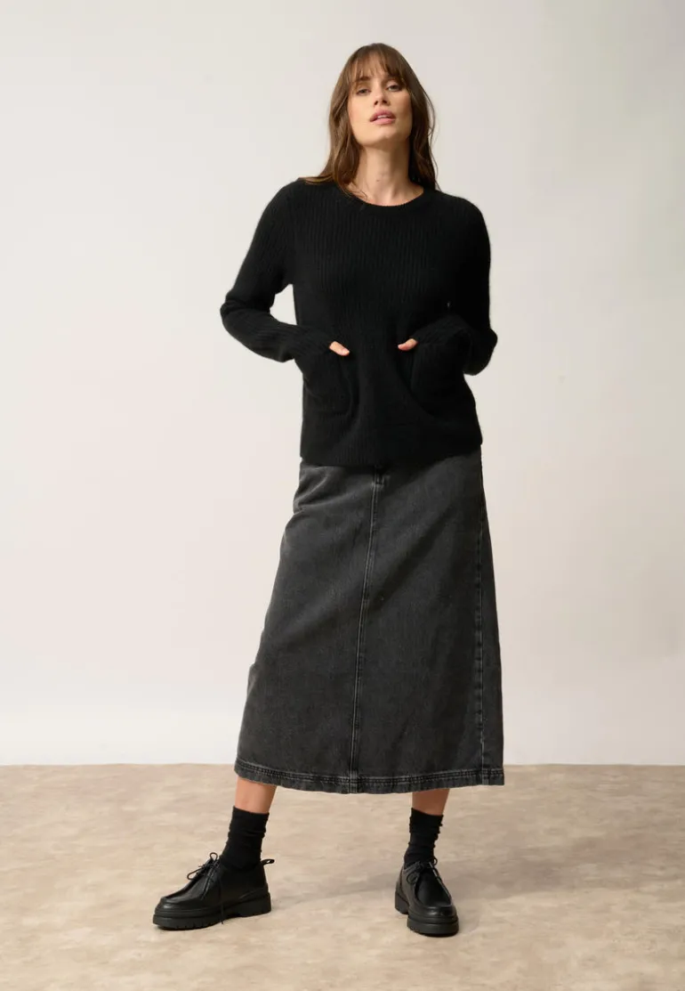 INAYA pull col rond noir