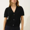 IRIS cardigan col v noir