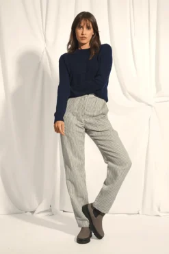 JADE pull col rond navy