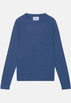 JANE pull col rond bleu denim