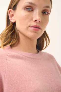 JANE pull col rond bois de rose