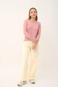 JANE pull col rond bois de rose