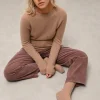 JANE pull col rond camel chiné