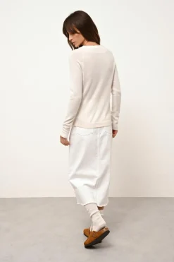 JANE pull col rond ivoire