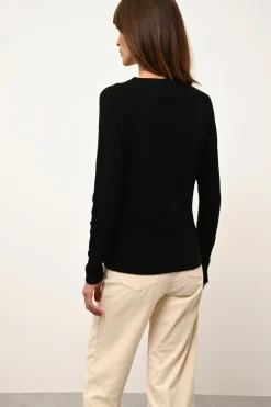 JANE pull col rond noir
