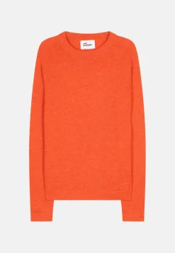JANE pull col rond orange chiné
