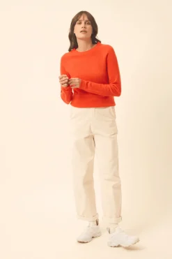 JANE pull col rond orange