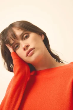 JANE pull col rond orange