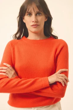 JANE pull col rond orange