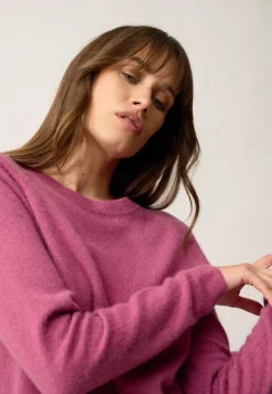JANE pull col rond orchidée