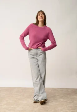 JANE pull col rond orchidée