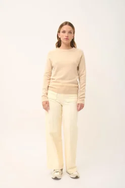 JANE pull col rond sable
