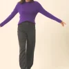 JANE pull col rond violette