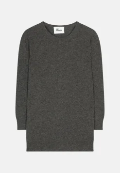 JANICE pull col rond anthracite chiné